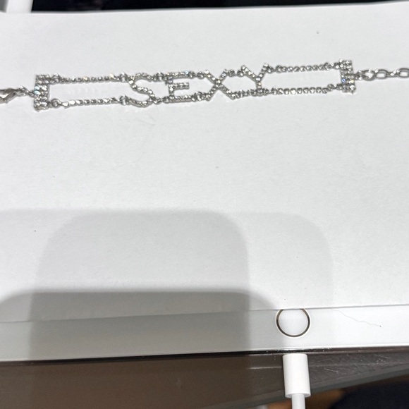 ✨ Silver Crystal “SEXY” Statement Bracelet – Sparkly, Sassy & Ready to Shine! ✨ - Picture 12 of 16
